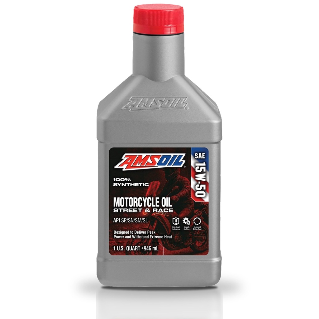 Aceite 15w50 Amsoil 100% Sintetico Para Motos Metrico 1L
