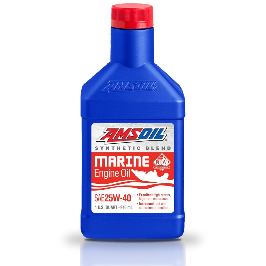 Aceite 25w40 Amsoil Marino Mezcla Sintetica Nmma Fc-w 1L