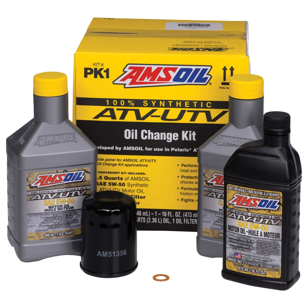 Kit Cambio Aceite Atv Amsoil Sintetico Polaris Sportsman Rzr