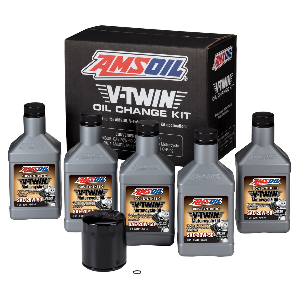Kit Cambio Aceite Harley V-twin 2016- Amsoil Filtro Negro