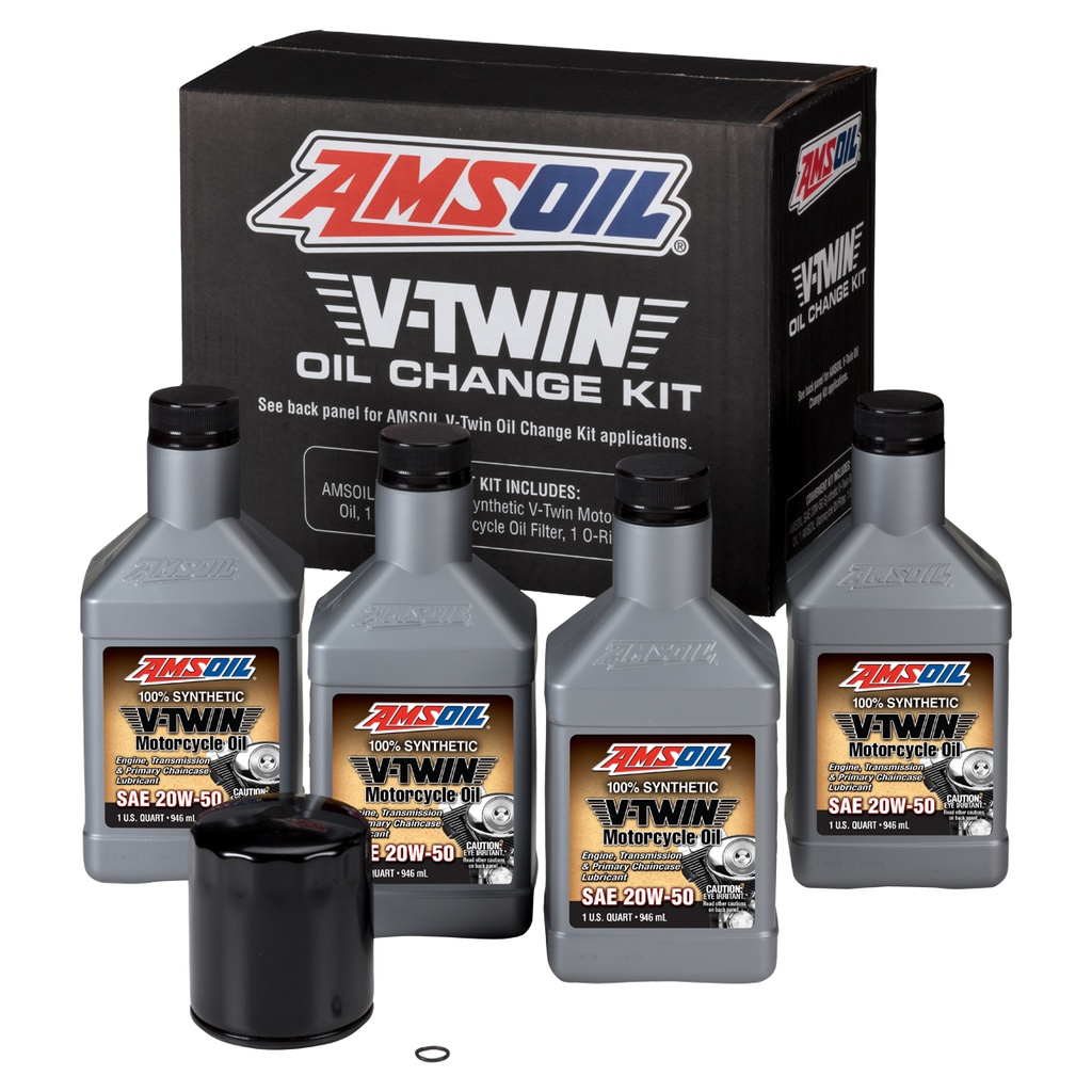 Kit Cambio Aceite Harley Davidson V-twin Amsoil Filtro Negro