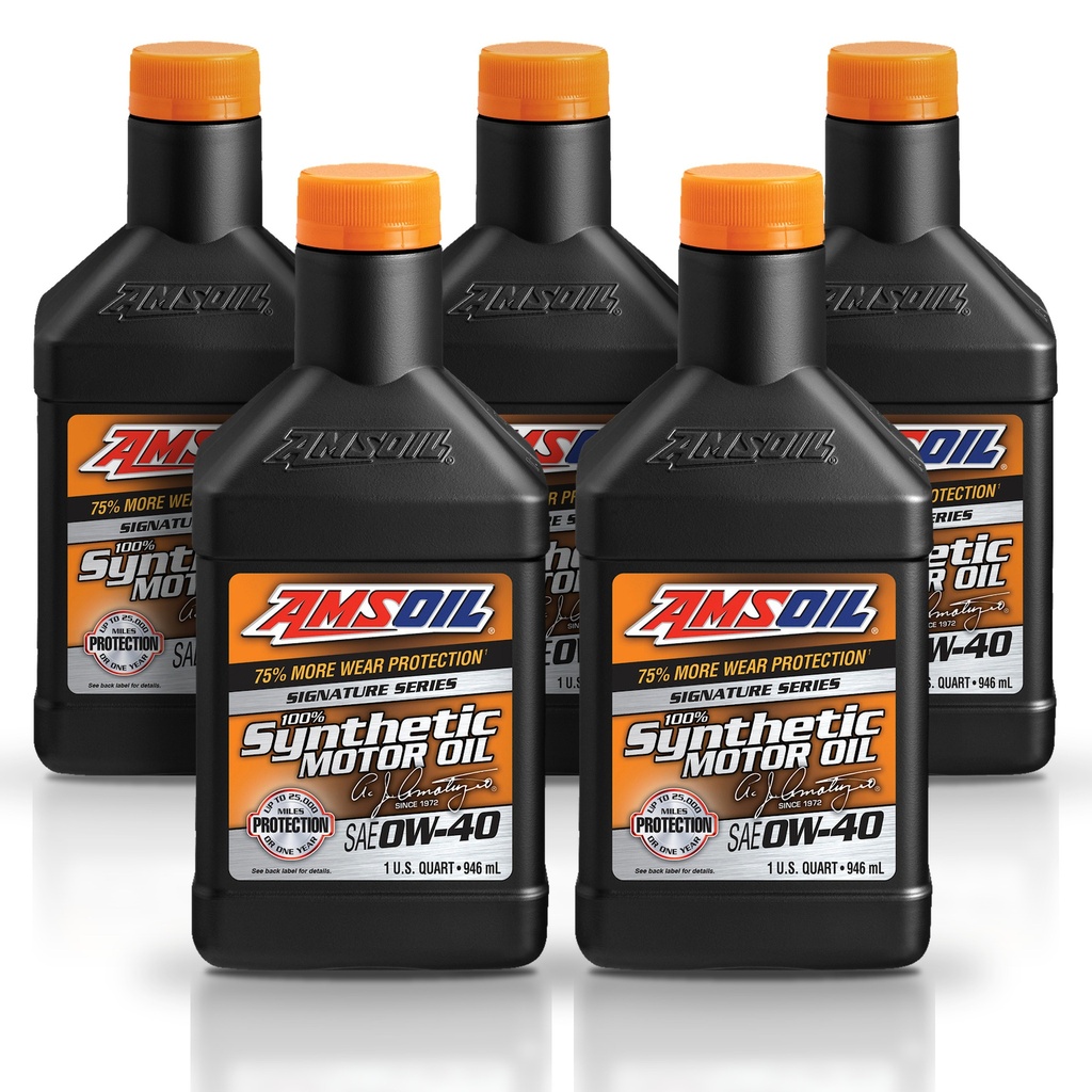 Kit De 5 Aceites De Motor 0w40 Amsoil Signature Sintetico 5L