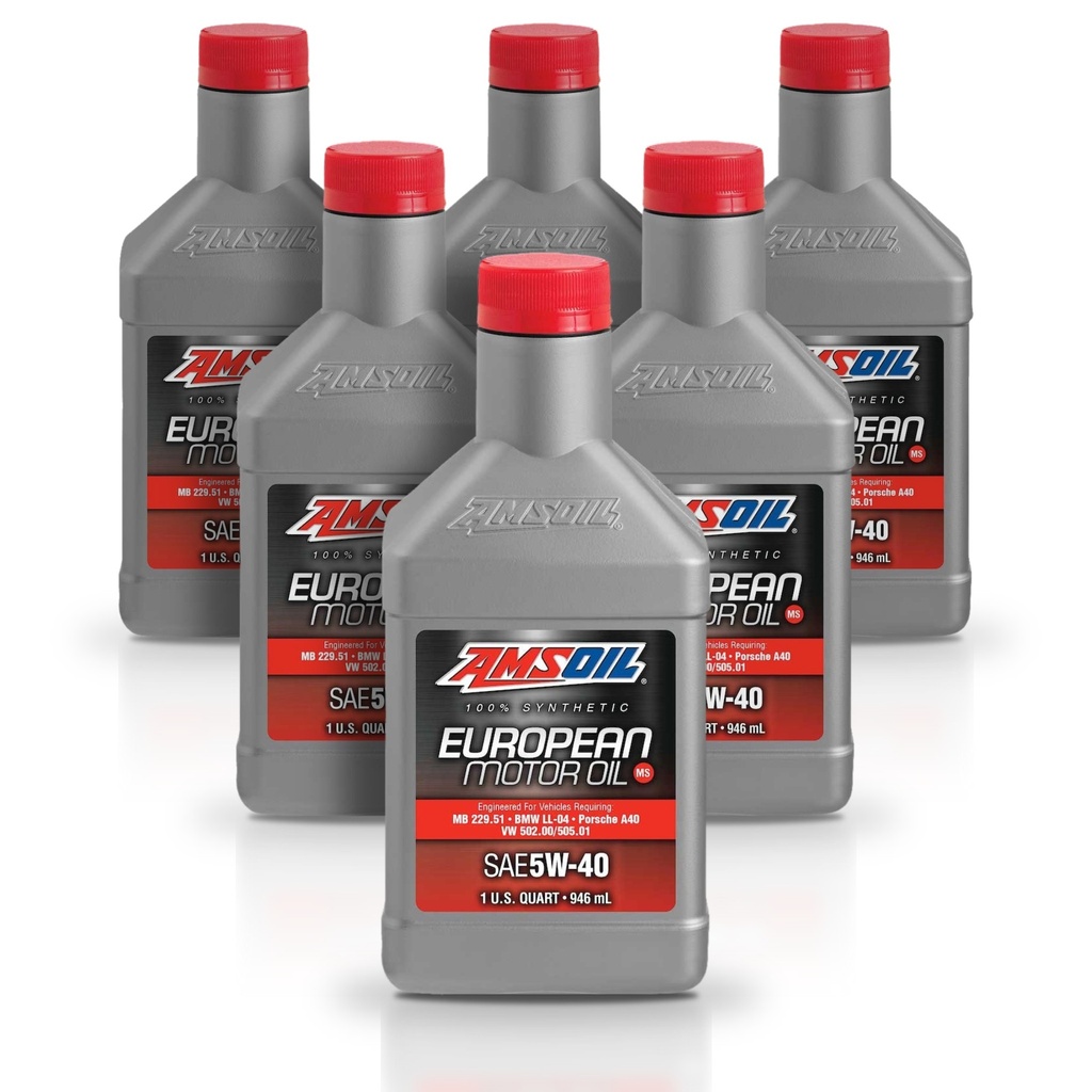 Kit De 6 Aceite 5w40 De Motor Europeo Amsoil 100% Sintetico 6L