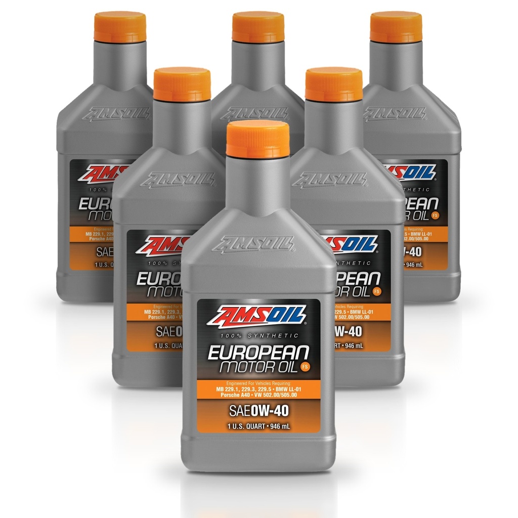 Kit De 5 aceite 0w40 100% Sintetico Formula Europea Amsoil 5l
