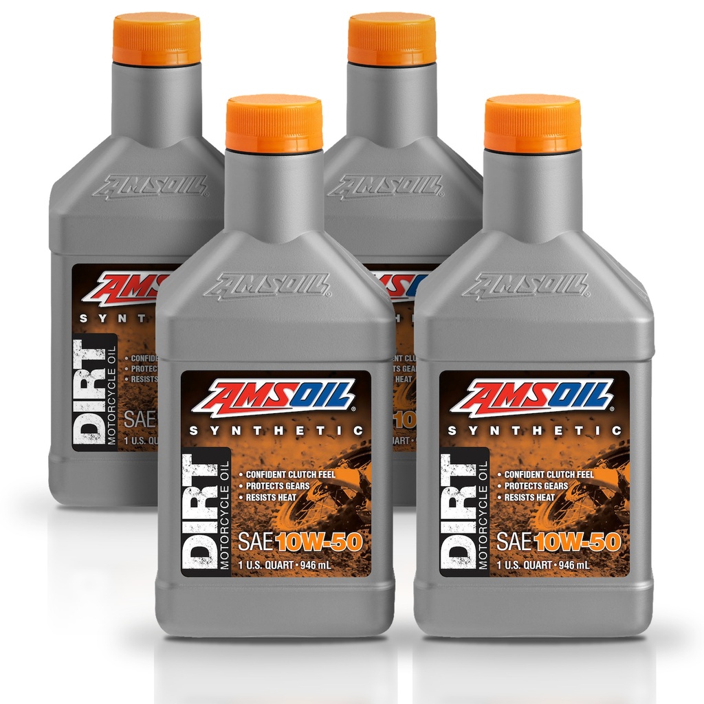 Kit De 4 Aceites 10w50 Para Motocicleta 100% Sintetico Amsoil 4L