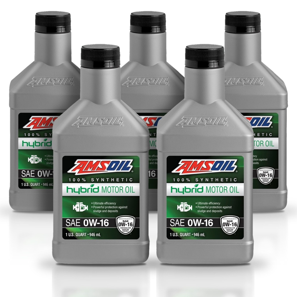 Kit De 5 Aceite De Motor 0w16 Hibrido Amsoil 100% Sintetico 5l