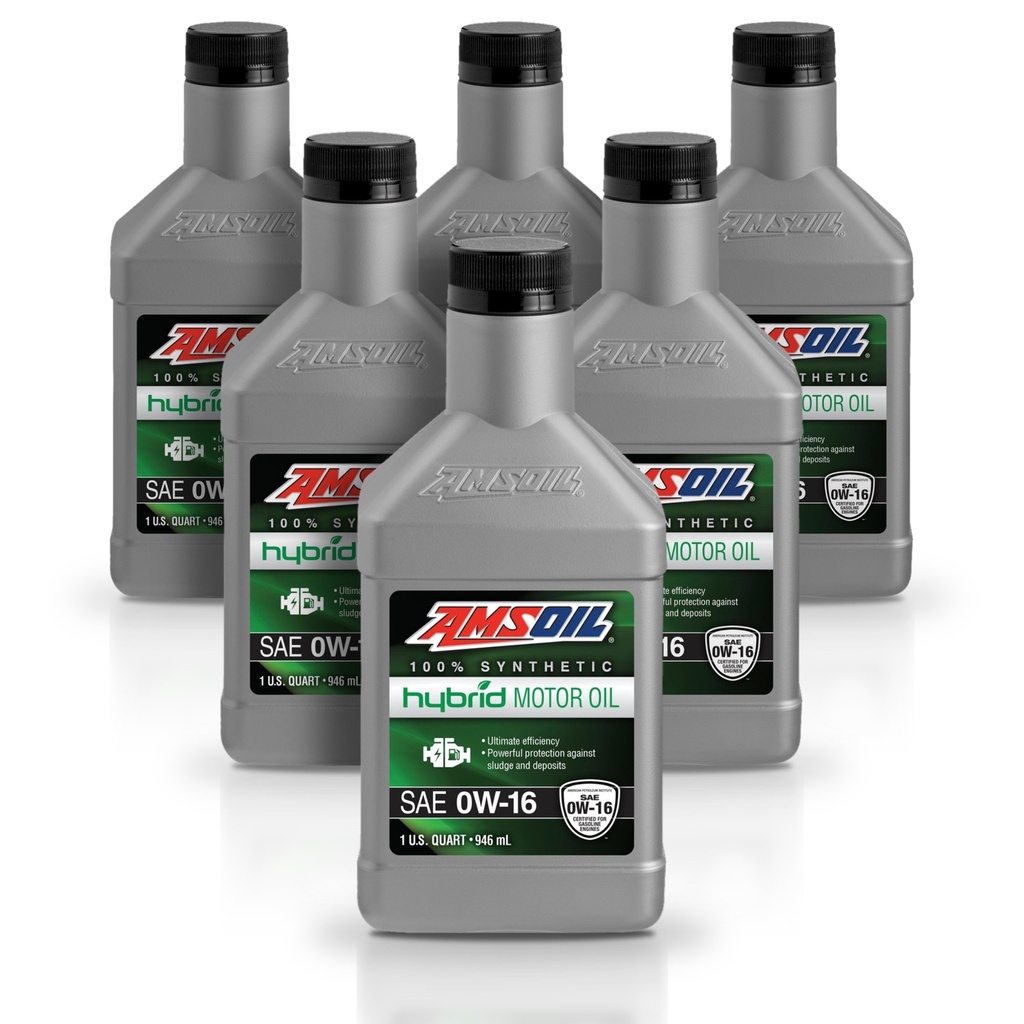 Kit De 6 Aceite De Motor 0w16 Hibrido Amsoil 100% Sintetico 6l