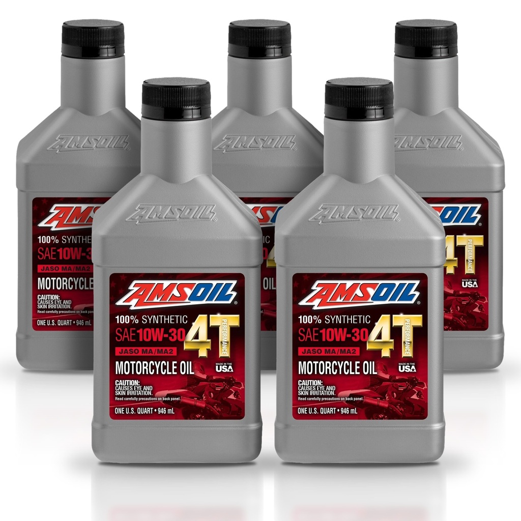 Kit 5 Litros 10W30 100% Synthetic 4T Performance 4-Stroke Motorcycle Oil AMSOIL