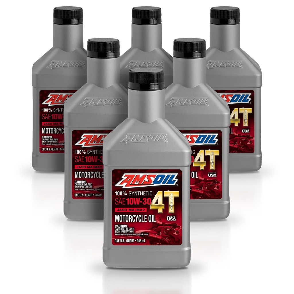 Kit 6 Litros 10W30 100% Synthetic 4T Performance 4-Stroke Motorcycle Oil AMSOIL