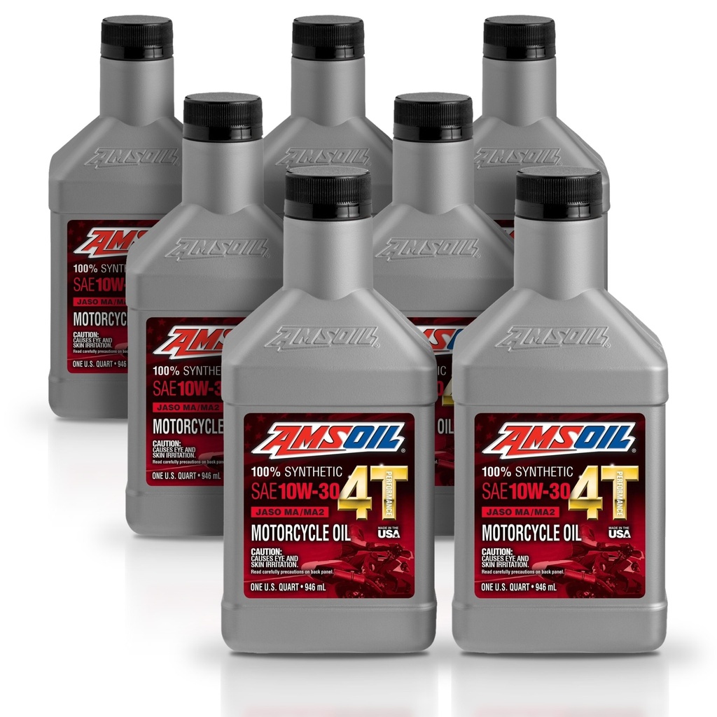 Kit 7 Litros 10W30 100% Synthetic 4T Performance 4-Stroke Motorcycle Oil AMSOIL