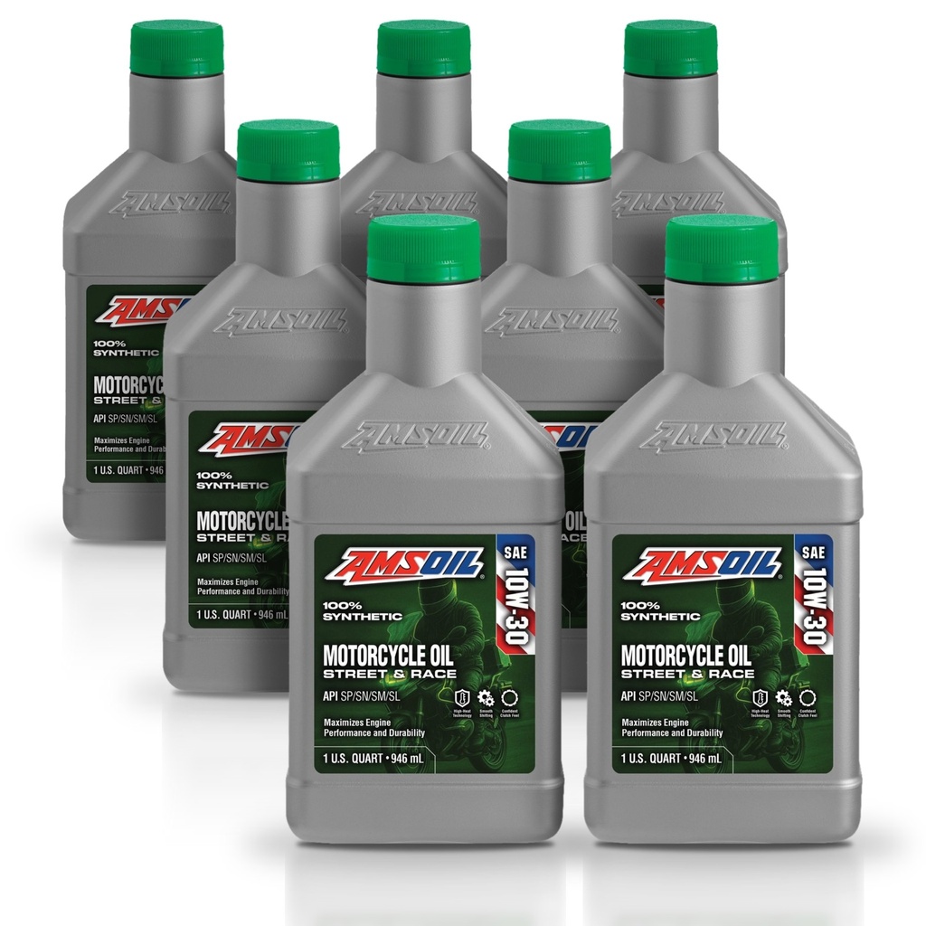 Kit 7 Aceites 10w30 Amsoil Moto Jaso Ma2 7 Litros