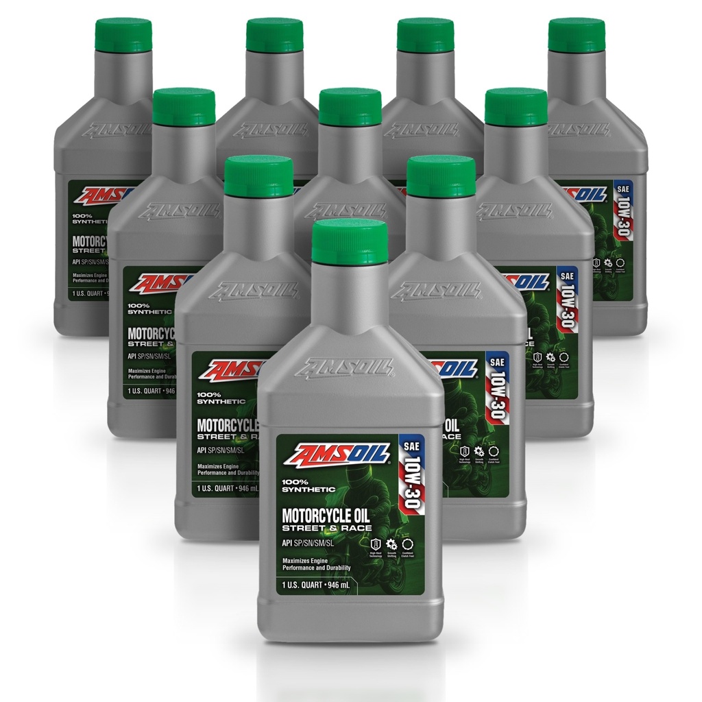 Kit 10 Aceites 10w30 Amsoil Moto Jaso Ma2 10 Litros