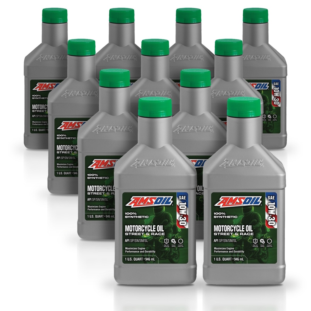 Kit 11 Aceites 10w30 Amsoil Moto Jaso Ma2 11 Litros