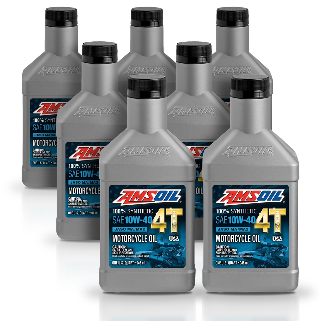 Kit 7 Litros 10W40 100% Synthetic 4T Performance 4-Stroke Motorcycle Oil AMSOIL