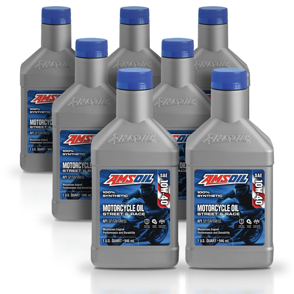 Kit 7 Litros 10W40 Synthetic Motorcycle Oil AMSOIL