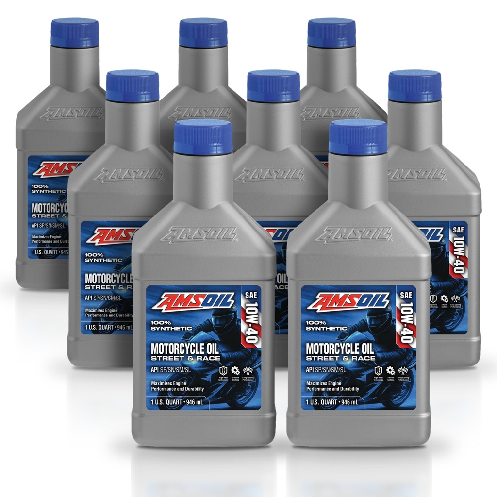 Kit 8 Litros 10W40 Synthetic Motorcycle Oil AMSOIL