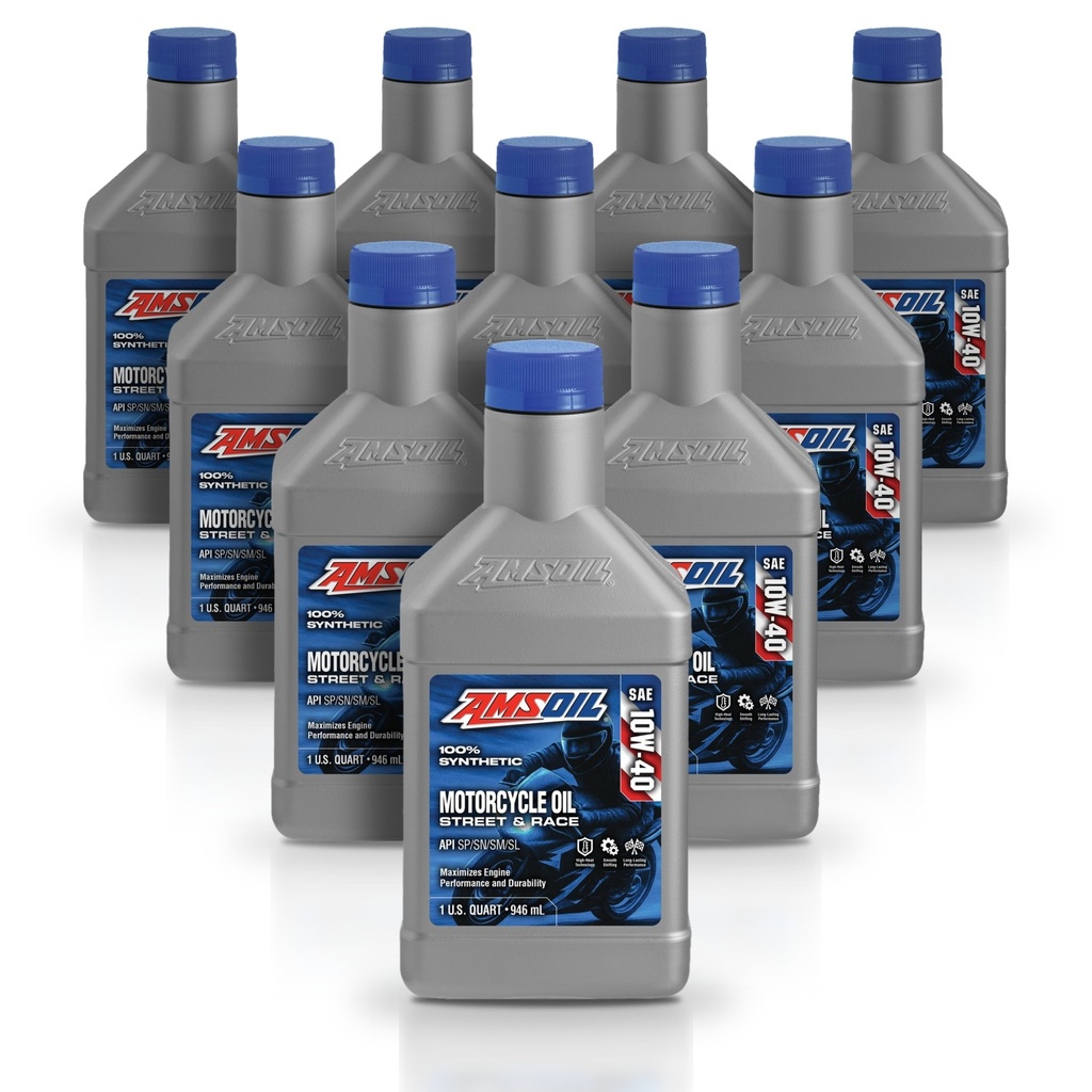 Kit 10 Litros 10W40 Synthetic Motorcycle Oil AMSOIL