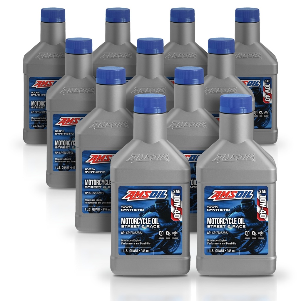 Kit 11 Litros 10W40 Synthetic Motorcycle Oil AMSOIL