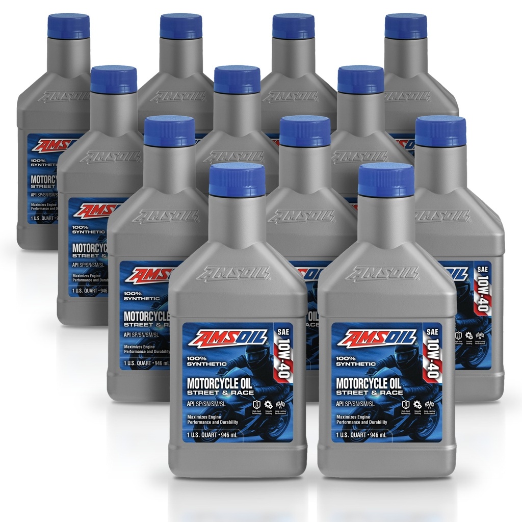 Kit 12 Litros 10W40 Synthetic Motorcycle Oil AMSOIL