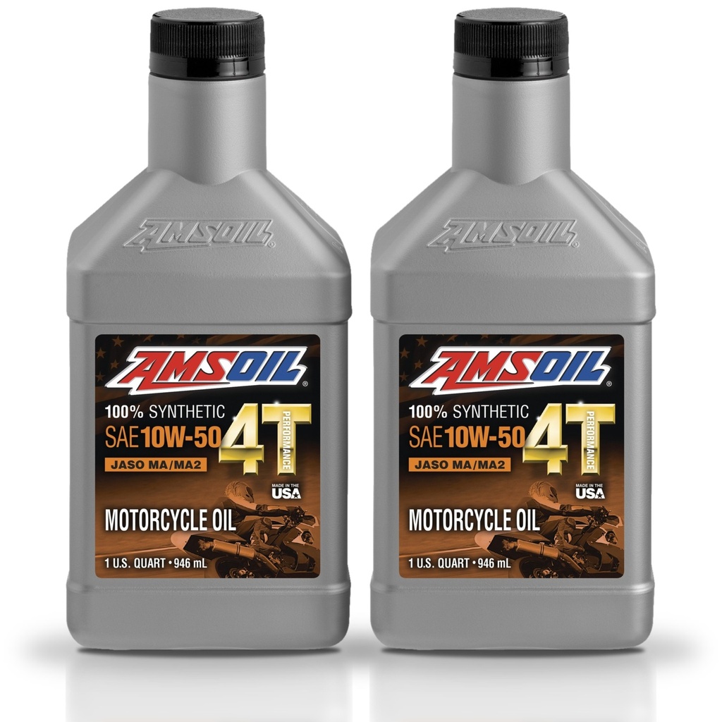Kit 2 Litros 10W50 100% Synthetic 4T Performance 4-Stroke Motorcycle Oil AMSOIL