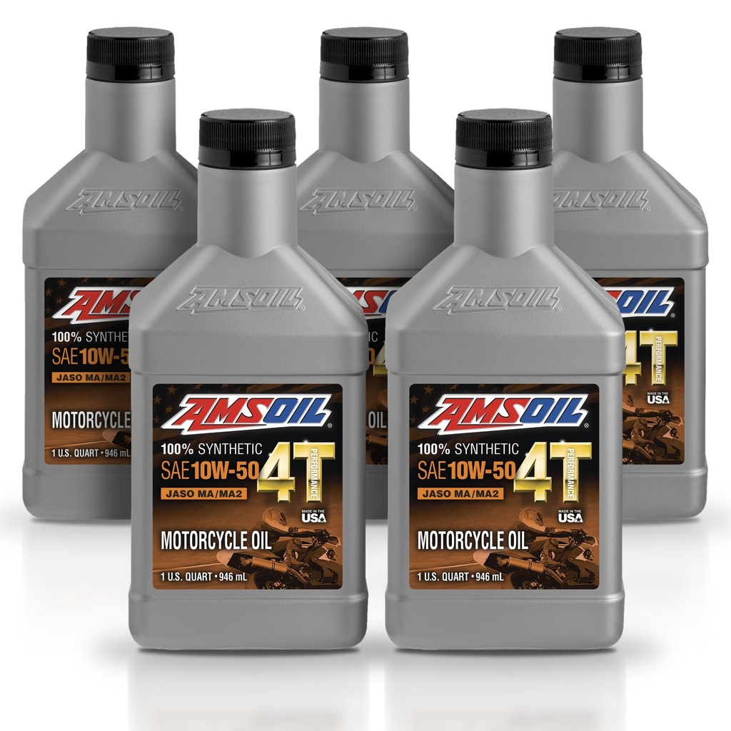 Kit 5 Litros 10W50 100% Synthetic 4T Performance 4-Stroke Motorcycle Oil AMSOIL