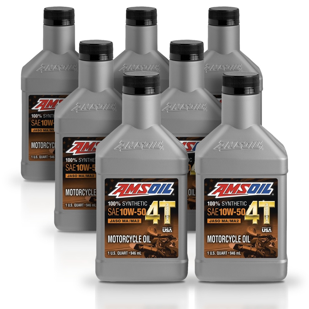 Kit 7 Litros 10W50 100% Synthetic 4T Performance 4-Stroke Motorcycle Oil AMSOIL
