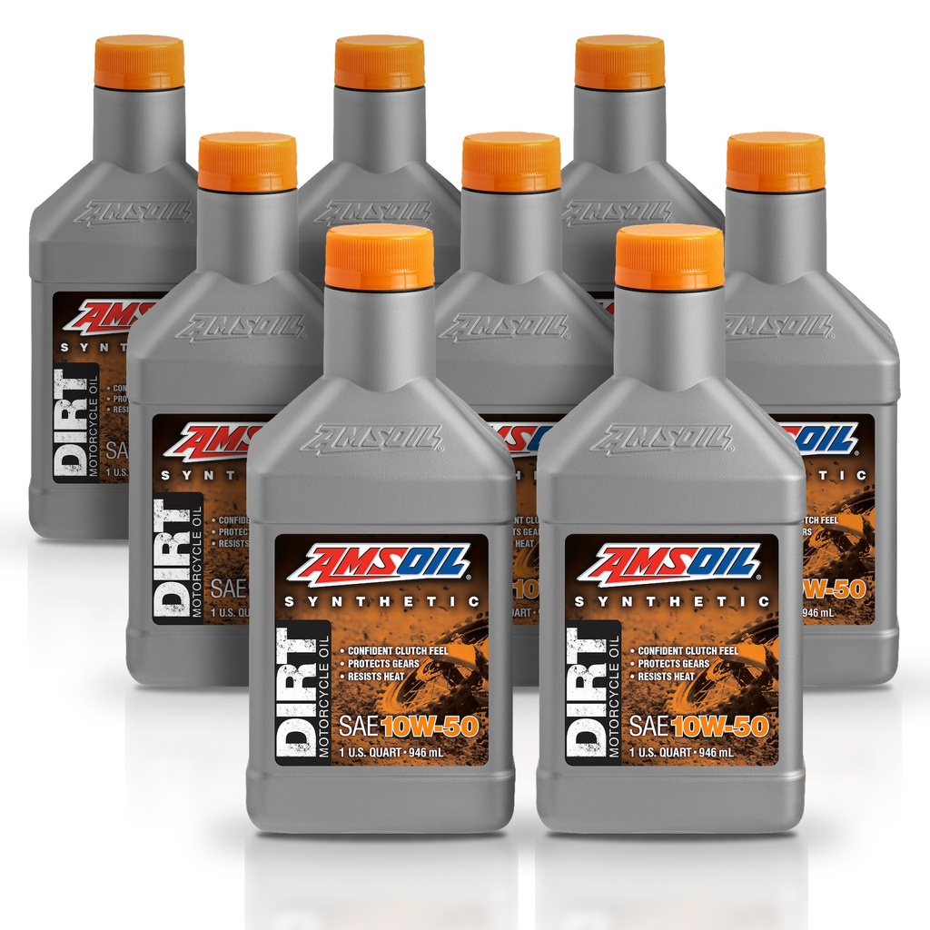 Kit 8 Litros 10W50 Synthetic Dirt Bike Oil AMSOIL
