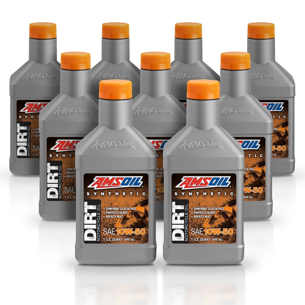 Kit 9 Litros 10W50 Synthetic Dirt Bike Oil AMSOIL