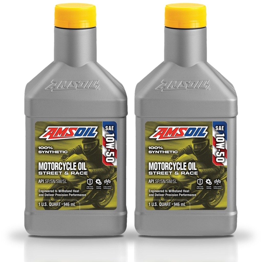 Kit 2 Litros 10W50 Synthetic Metric Motorcycle Oil AMSOIL