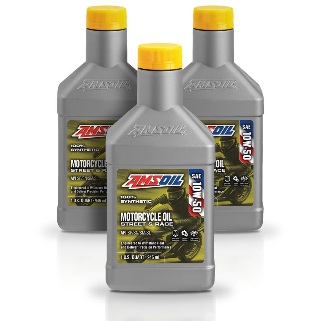 Kit 3 Litros 10W50 Synthetic Metric Motorcycle Oil AMSOIL