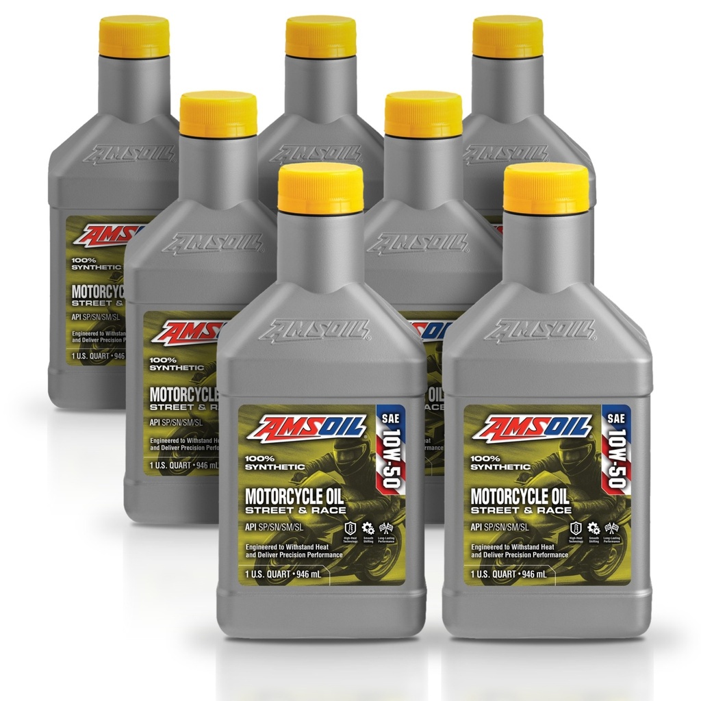 Kit 7 Litros 10W50 Synthetic Metric Motorcycle Oil AMSOIL