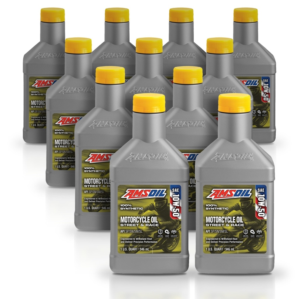 Kit 11 Litros 10W50 Synthetic Metric Motorcycle Oil AMSOIL