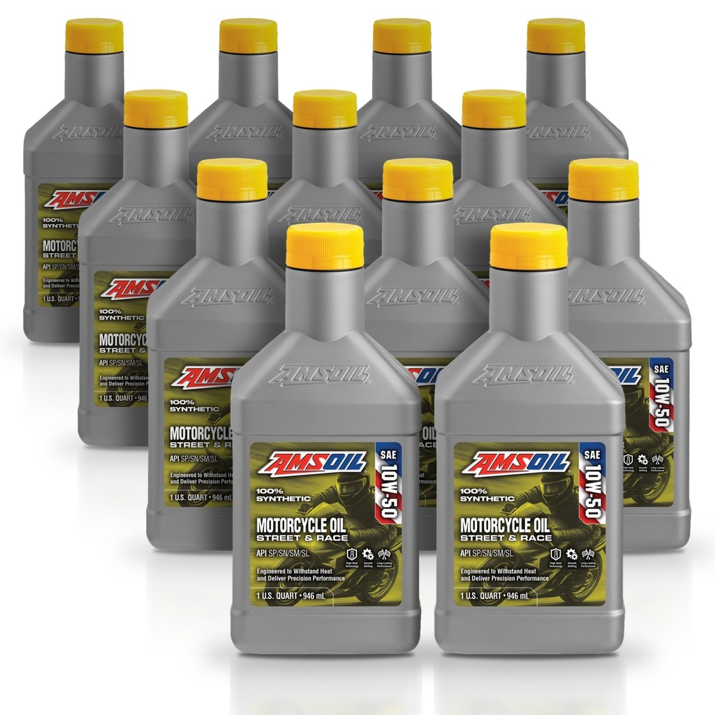 Kit 12 Litros 10W50 Synthetic Metric Motorcycle Oil AMSOIL