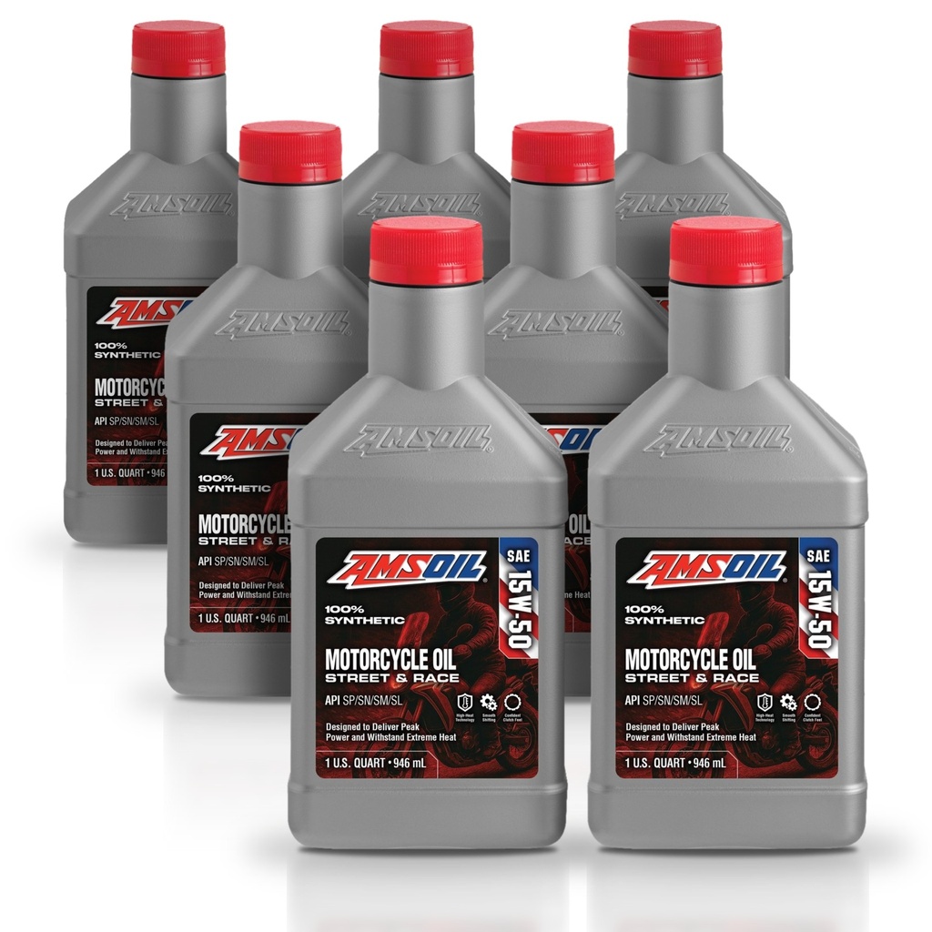 Kit 7 Litros 15W50 Synthetic Metric Motorcycle Oil AMSOIL