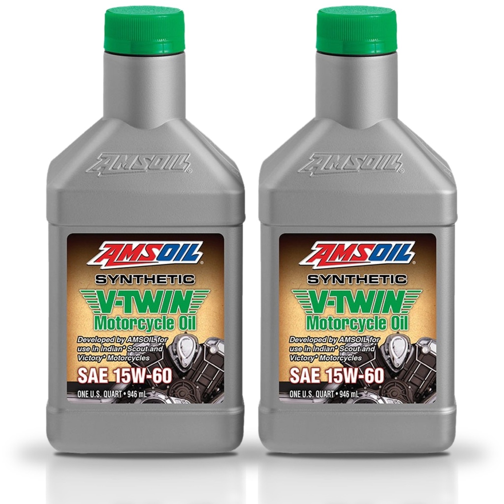 Kit 2 Litros 15W60 Synthetic V-Twin Motorcycle Oil AMSOIL