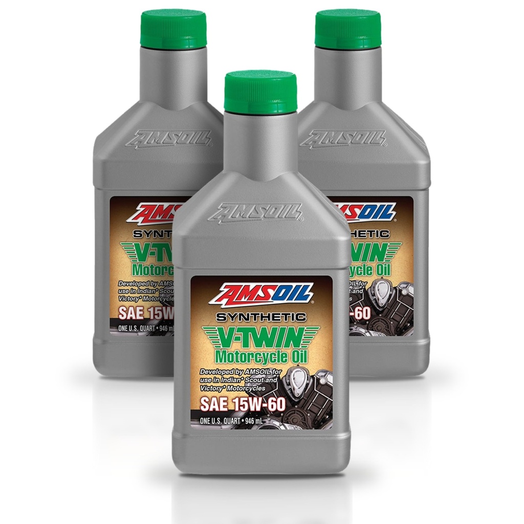 Kit 3 Litros 15W60 Synthetic V-Twin Motorcycle Oil AMSOIL
