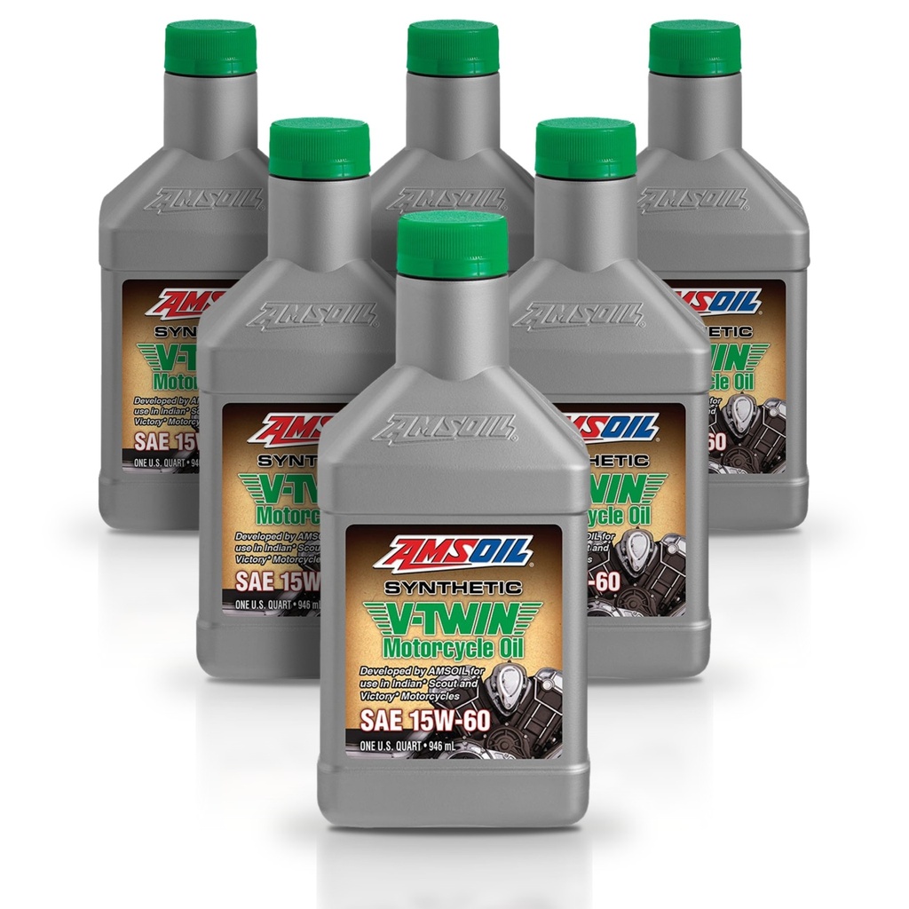 Kit 6 Litros 15W60 Synthetic V-Twin Motorcycle Oil AMSOIL