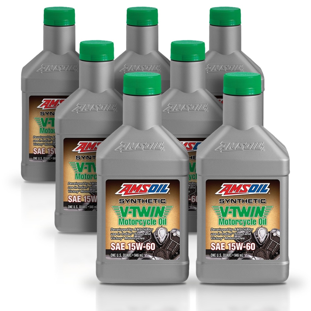 Kit 7 Litros 15W60 Synthetic V-Twin Motorcycle Oil AMSOIL