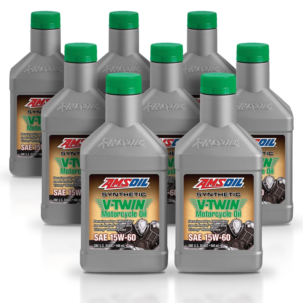 Kit 8 Litros 15W60 Synthetic V-Twin Motorcycle Oil AMSOIL