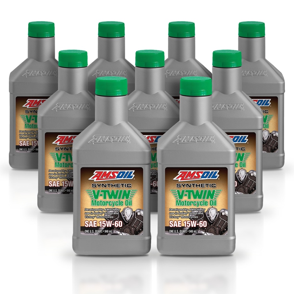 Kit 9 Litros 15W60 Synthetic V-Twin Motorcycle Oil AMSOIL
