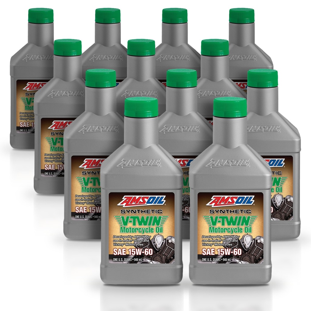Kit 12 Litros 15W60 Synthetic V-Twin Motorcycle Oil AMSOIL