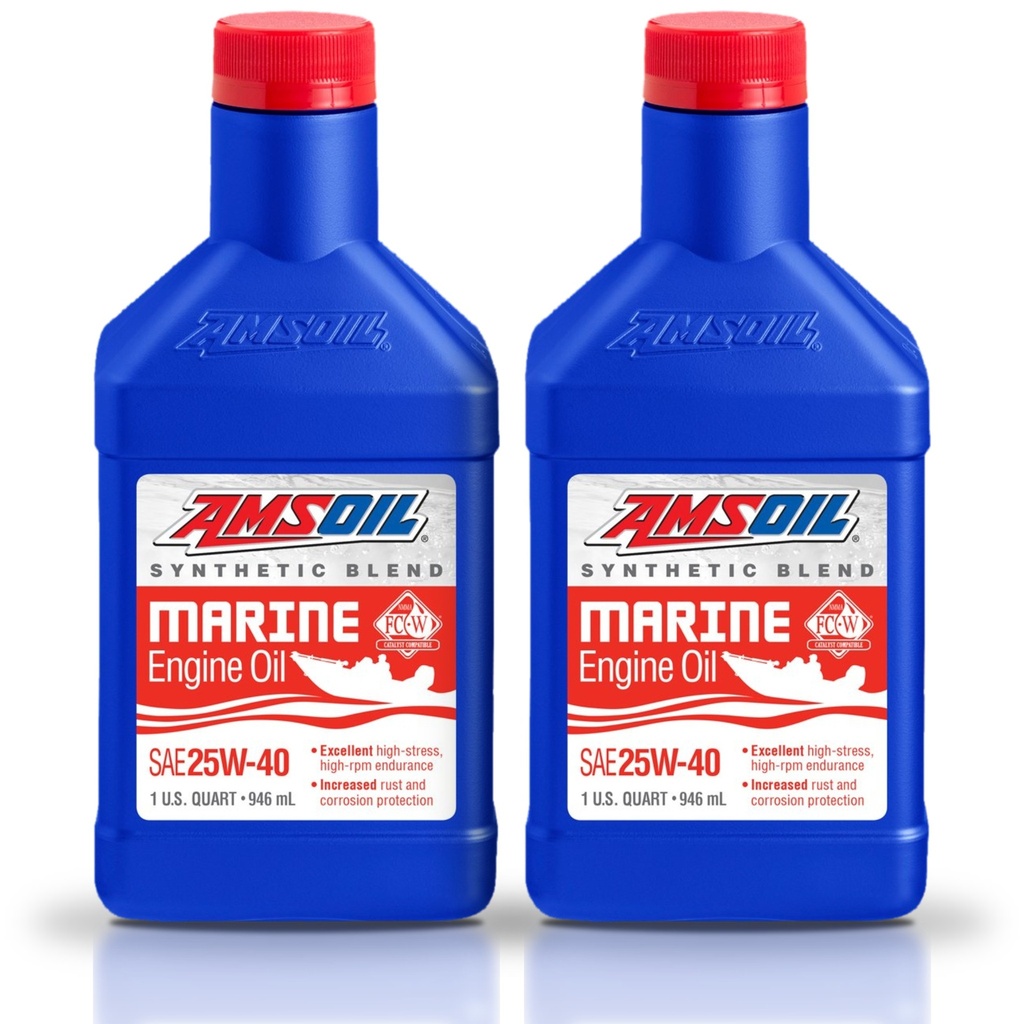 Kit 2 Litros 25W40 Synthetic-Blend Marine Engine Oil AMSOIL