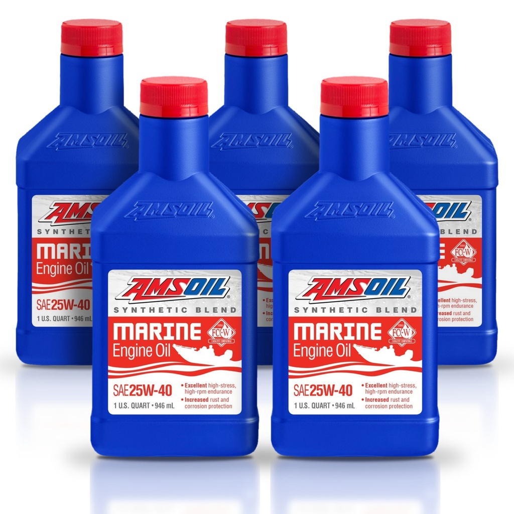 Kit 5 Litros 25W40 Synthetic-Blend Marine Engine Oil AMSOIL
