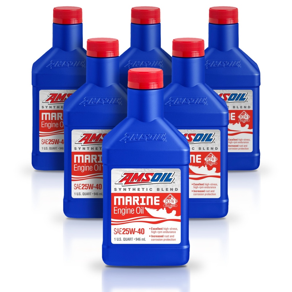 Kit 6 Litros 25W40 Synthetic-Blend Marine Engine Oil AMSOIL