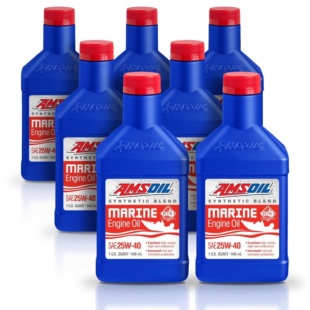Kit 7 Litros 25W40 Synthetic-Blend Marine Engine Oil AMSOIL