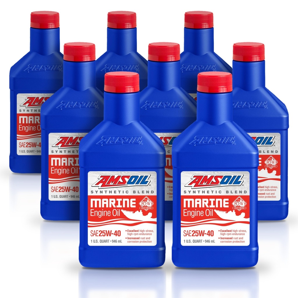 Kit 8 Litros 25W40 Synthetic-Blend Marine Engine Oil AMSOIL