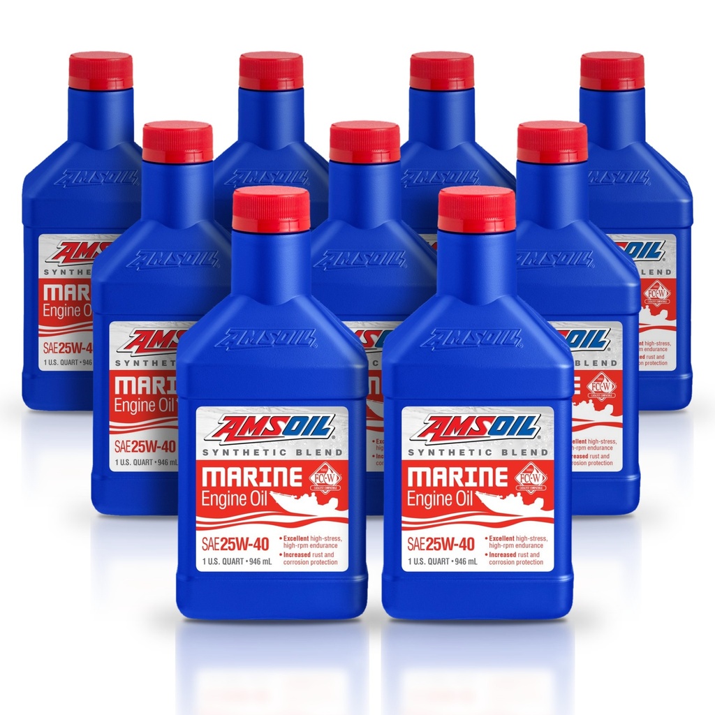 Kit 9 Litros 25W40 Synthetic-Blend Marine Engine Oil AMSOIL