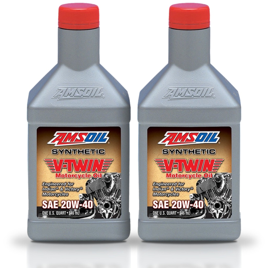 Kit 2 Litros 20W40 Synthetic V-Twin Motorcycle Oil AMSOIL