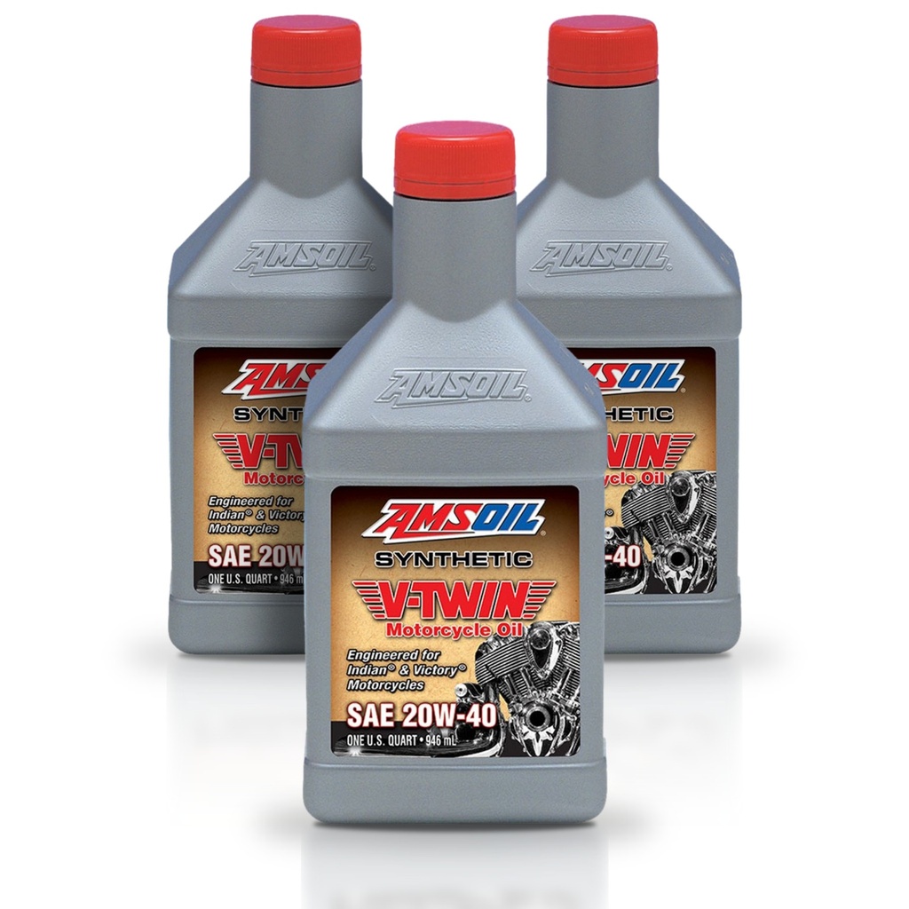 Kit 3 Litros 20W40 Synthetic V-Twin Motorcycle Oil AMSOIL