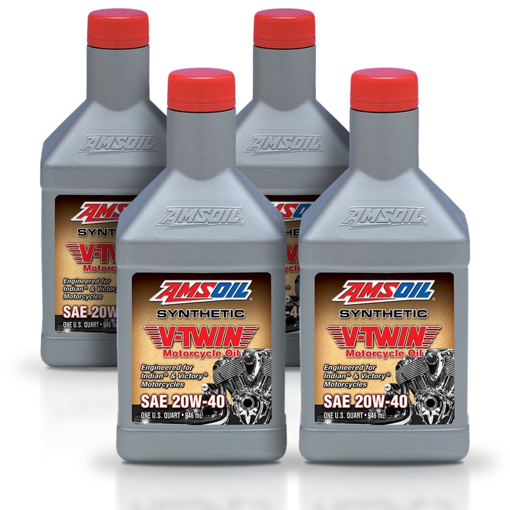 Kit 4 Litros 20W40 Synthetic V-Twin Motorcycle Oil AMSOIL